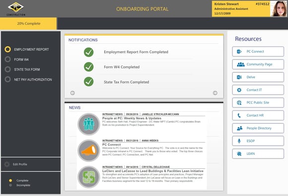 Onboarding-Home Page