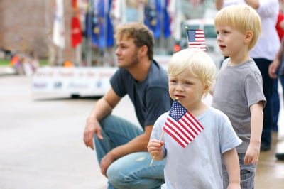 Boy at memorial day parade