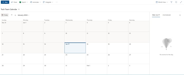 A New SharePoint Calendar Aerie