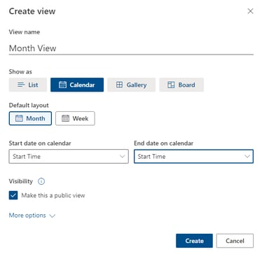 Creating a SharePoint Calendar Aerie