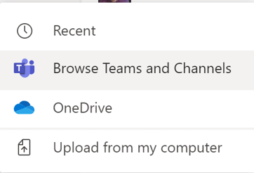 Upload files to Teams