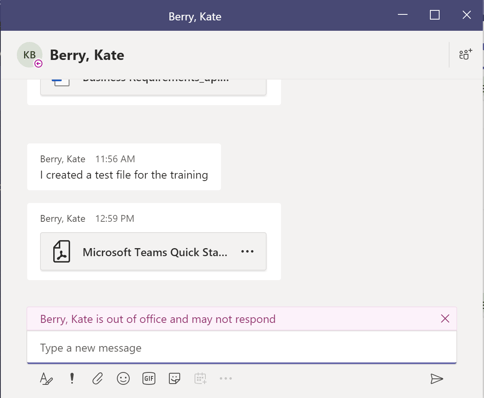 Teams pop-out chat