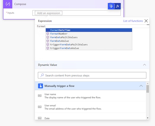 Screen of improved expression editor.