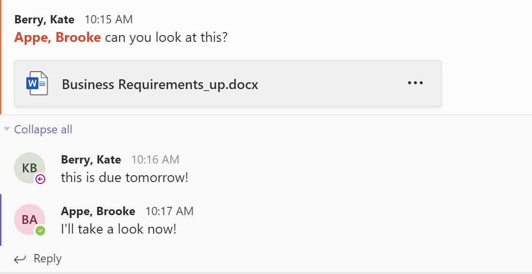 Microsoft Teams discussion