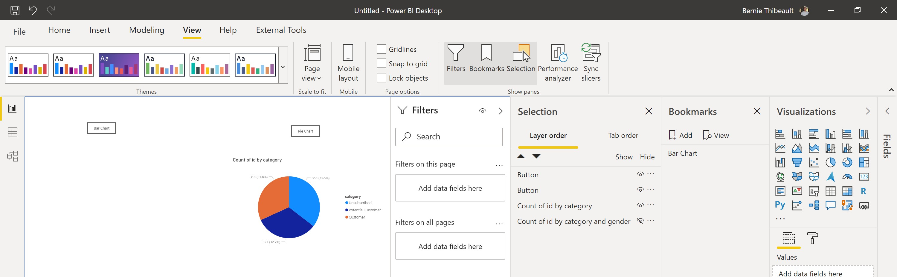 power bi create new bookmark